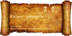 Kalauz Vanessza névjegykártya